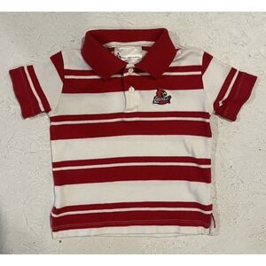Vintage Louisville Cardinals Polo Shirt Youth Kids Size 2T Striped‎ College Red